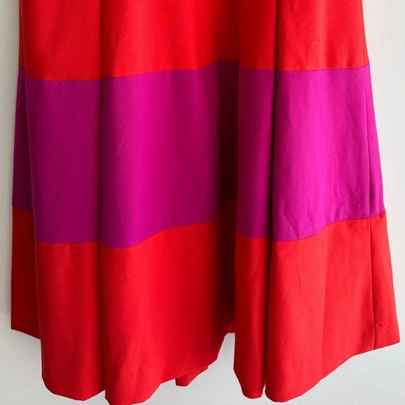 Banana Republic Red and Pink Combo Striped Pleated Dress, Size 8 - Picture 14 of 16